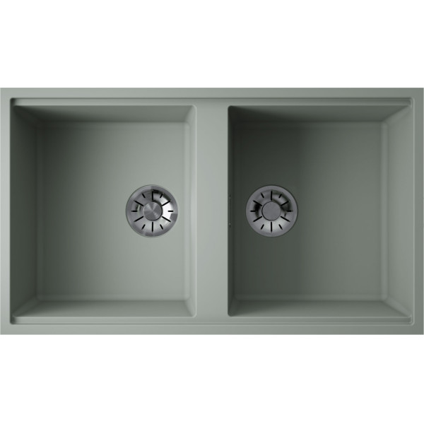 Мойка для кухни врезная Omoikiri Kitagawa 83-2-U-WG Artceramic/wind green (4993253) Мойка для кухни врезная Omoikiri Kitagawa 83-2-U-WG Artceramic/wind green (4993253)