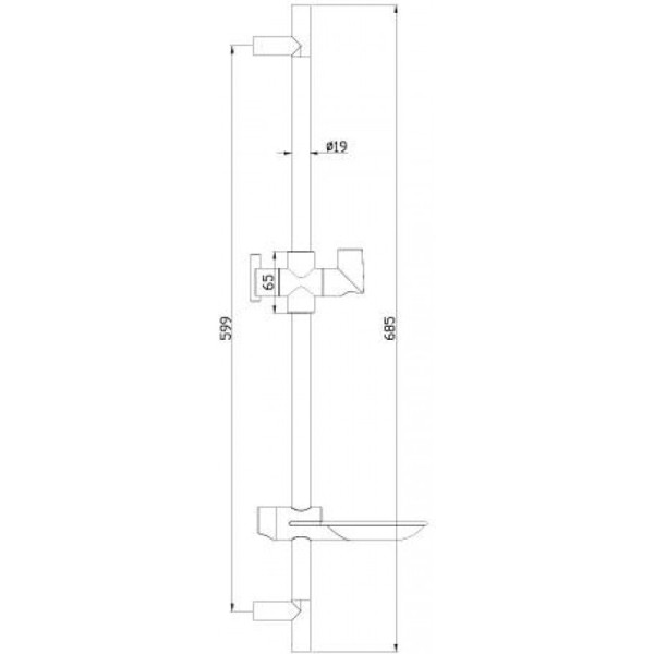 Душевая стойка Lemark 685 мм (LM8062C)