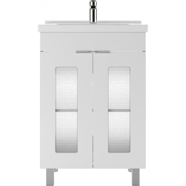 Тумба напольная Миранда 60 Кристалл без ящика Айсберг Домино (DA1801T)