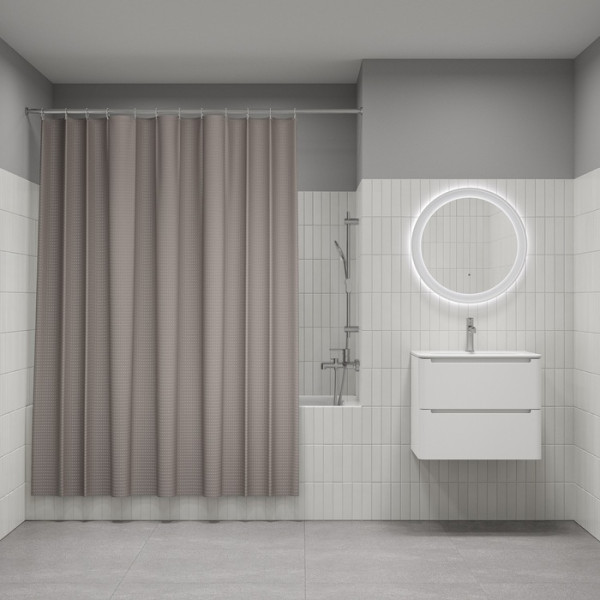 Шторка для ванн текстильная Iddis D?cor 180x200 бежевая (DW02P18i11)