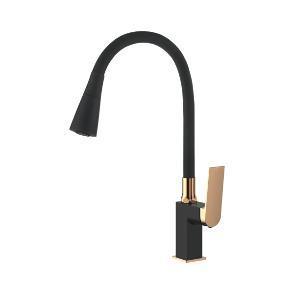 Смеситель для кухни Ledeme с гибким изливом черный (L4091BR-2) Смеситель для кухни Ledeme с гибким изливом черный (L4091BR-2)