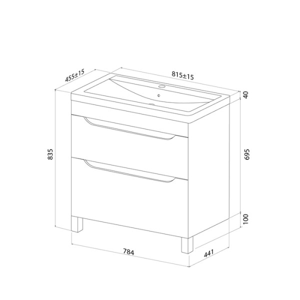 Тумба напольная Iddis Ray 80 см белый подходит умыв. 4078000i28 (RAY80WFi95)