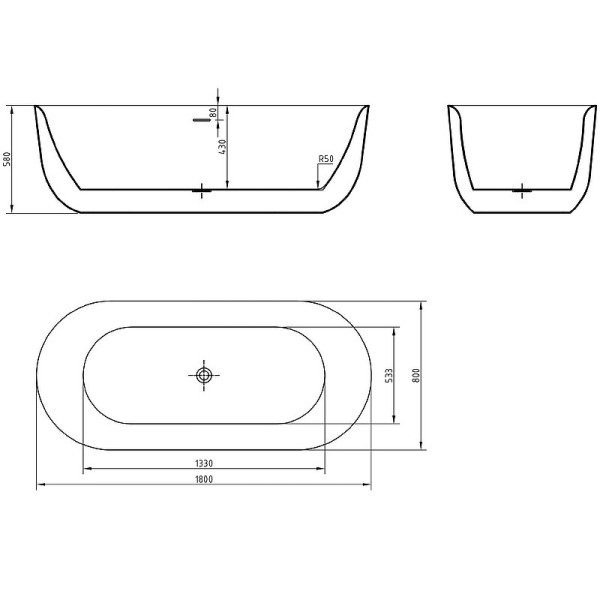 Ванна акриловая BelBagno 180x80 белая (BB706-1800-800) Ванна акриловая BelBagno 180x80 белая (BB706-1800-800)