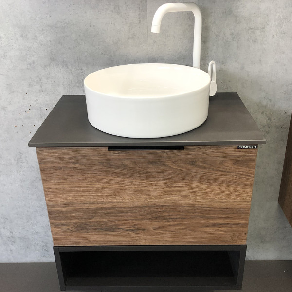 Тумба подвесная Comforty Штутгарт 600x460x560 дуб темно-коричневый (00-00001698) Тумба подвесная Comforty Штутгарт 600x460x560 дуб темно-коричневый (00-00001698)