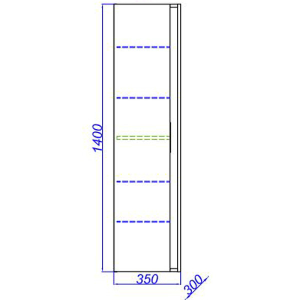 Пенал подвесной Aqwella Accent 350x300x1400 (ACC0535W)