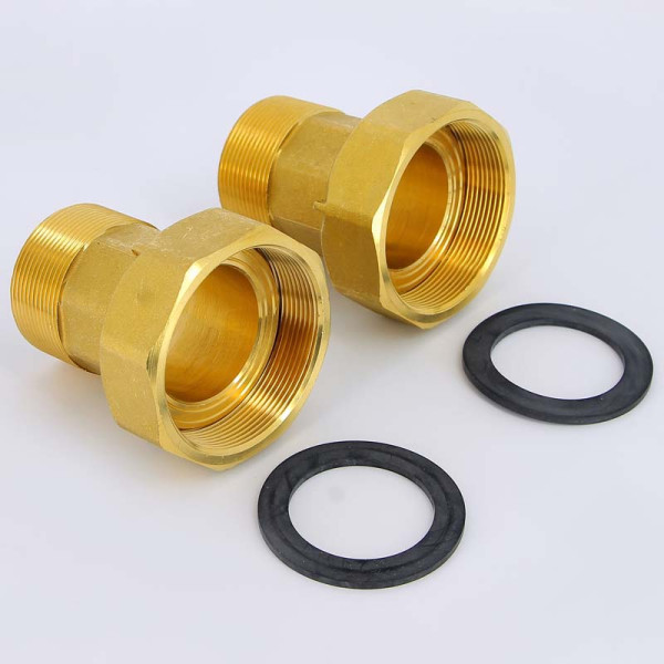 Сгон с накидной гайкой 1/2"х3/4" (2 шт.) Tiemme (латунь) (1500035 / 1522G0504) Сгон с накидной гайкой 1/2"х3/4" (2 шт.) Tiemme (латунь) (1500035 / 1522G0504)