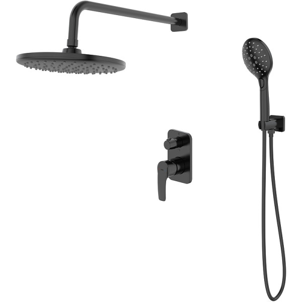 Душевая система Iddis Ray встраиваемая, черная (RAYBL02i67)