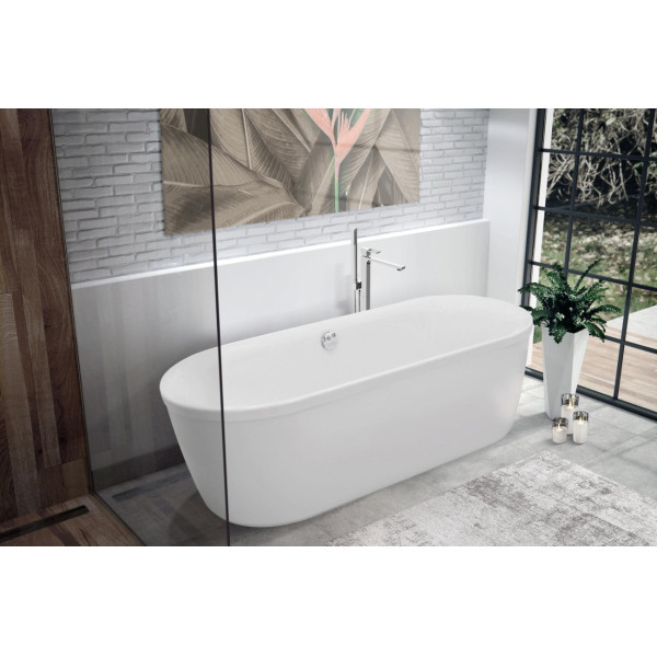 Ванна акриловая Cezares Metauro 180x80x60 белый матовый (METAURO-Central-180-80-40-W-MATT)