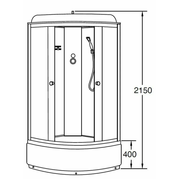 Душевая кабина Loranto Sunway 90x90 стекло матовое, профиль хром (CS-6690 F, 90*90*215)