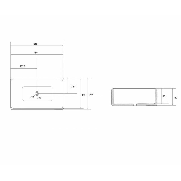 Раковина накладная Abber Rechteck хамелеон (AC2207Regen)