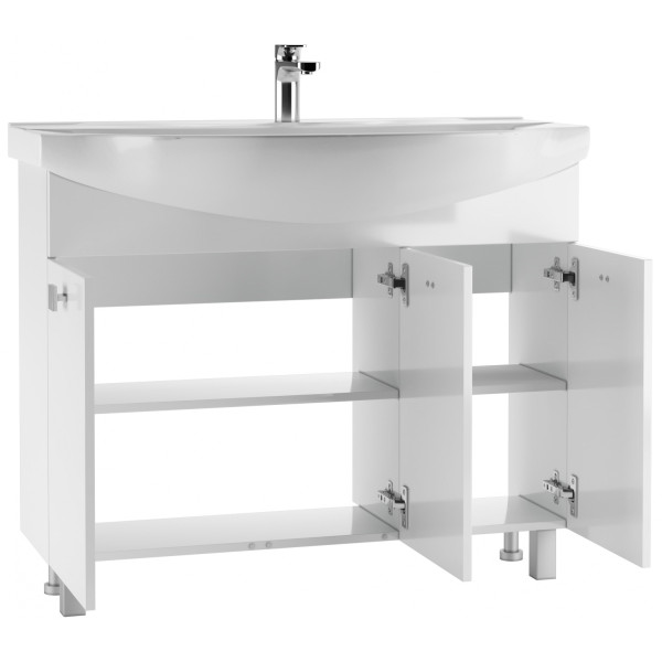 Тумба напольная Элеганс 105 Мега без ящика Айсберг Домино (DM4603T) Тумба напольная Элеганс 105 Мега без ящика Айсберг Домино (DM4603T)