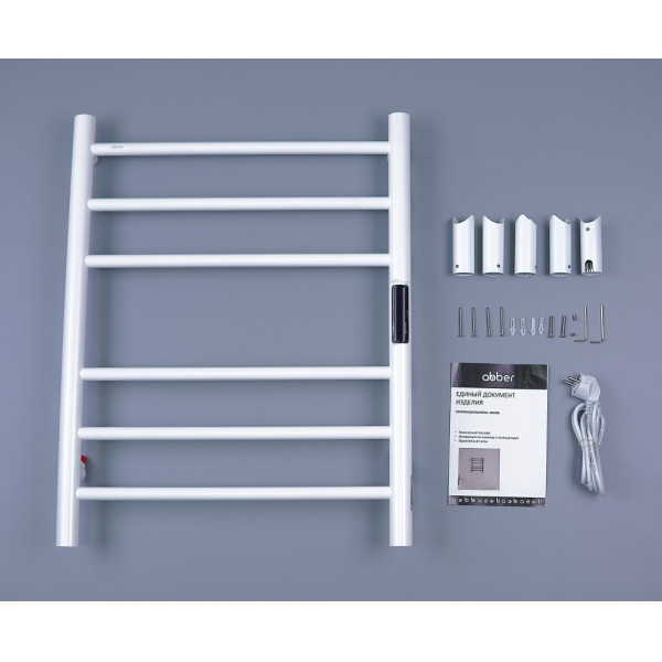 Полотенцесушитель электрический Abber Standard 500x630 белый матовый (AH4606MW) Полотенцесушитель электрический Abber Standard 500x630 белый матовый (AH4606MW)