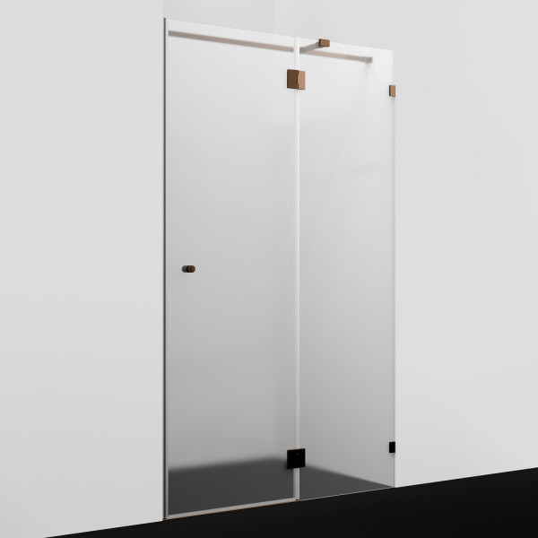 Душевая дверь WasserKRAFT Paar 120x200 стекло матовое, профиль золото розовое (88H05R-MG)