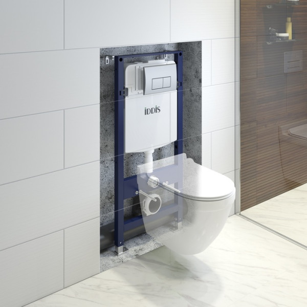 Инсталляция для подвесного унитаза Iddis с клавишей смыва Optima Home (OPH00GCi32K) Инсталляция для подвесного унитаза Iddis с клавишей смыва Optima Home (OPH00GCi32K)