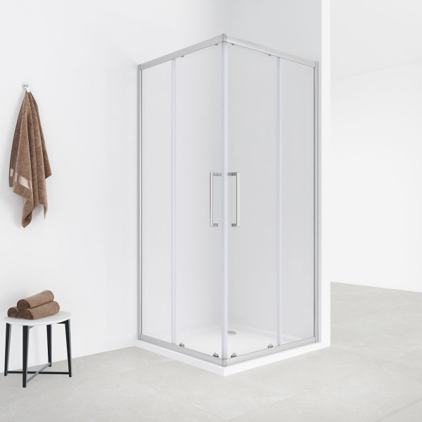 Душевой уголок Loranto 80x120x190 стекло прозрачное, профиль сатин (CS-AB01S-128)