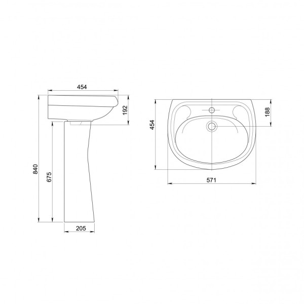 Раковина подвесная Santeri Воротынский крап на белом 57,1x44,6x19,2 крап на белом (1.3111.7.S01.10B.0)