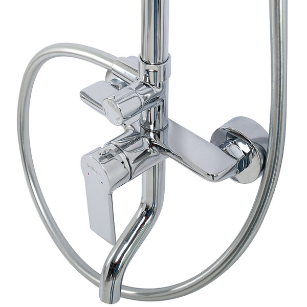 Душевая система BelBagno со смесителем и изливом, хром (AURORA-VSCM-CRM)