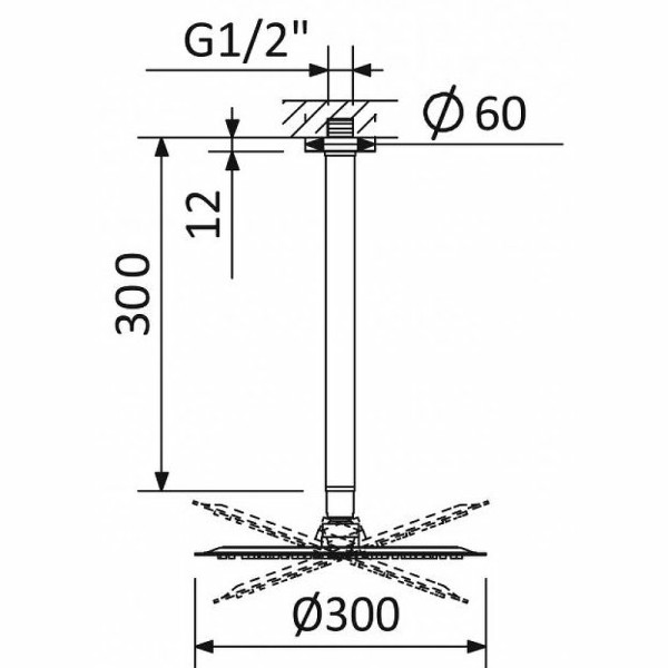 Душ верхний Cezares CZR хром глянцевый (CZR-B-TDDR-30/30-01)