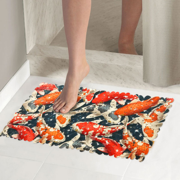 Коврик для ванной Melodia ПВХ Creative "Рыбки" прямоугольный 70x36cм (MK028)