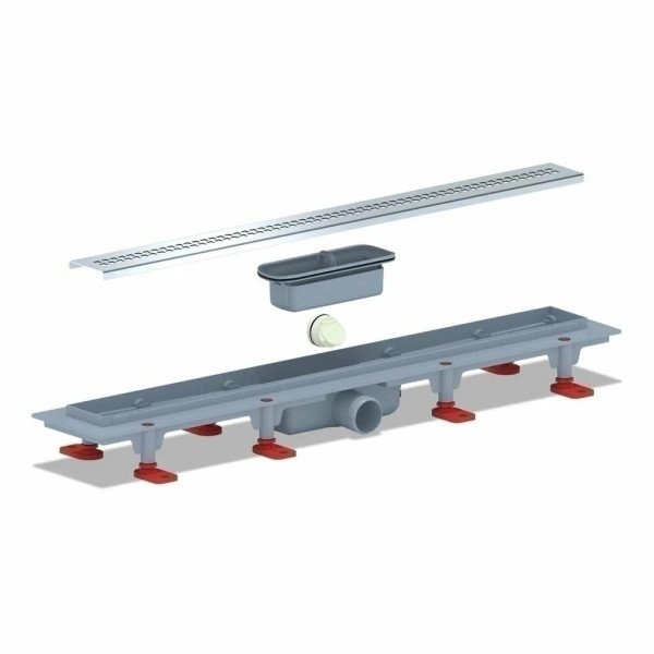 Лоток душевой 650 мм. АНИ "Риф" (реш. нерж сталь, глянц., боковой слив D40, комбинированный затвор) АНИ пласт (TL1265G)