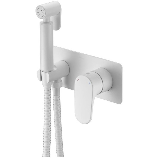 Смеситель с гигиеническим душем Boheme Spectre Matt White (457-MW) Смеситель с гигиеническим душем Boheme Spectre Matt White (457-MW)