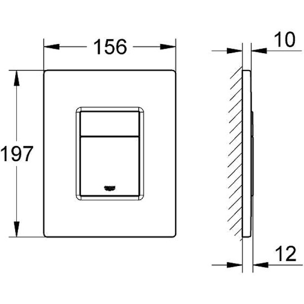 Клавиша смывная Grohe Skate Cosmopolitan белая (38732SH0)