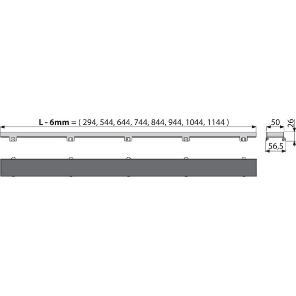 Решетка для душевого лотка AlcaPlast / AlcaDrain 850 мм сталь нержавеющая (FLOOR-850) Решетка для душевого лотка AlcaPlast / AlcaDrain 850 мм сталь нержавеющая (FLOOR-850)