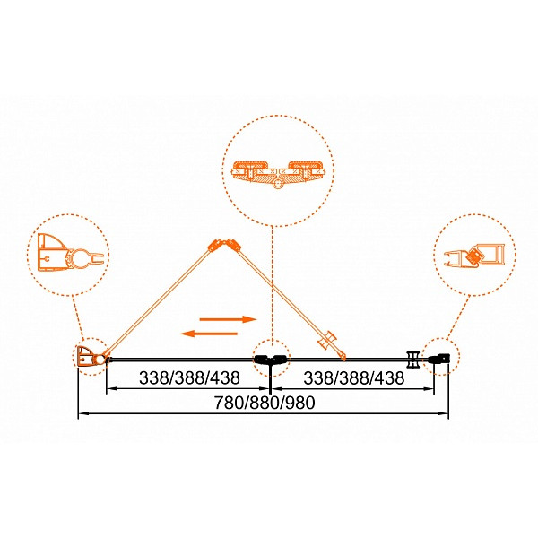 Душевая дверь Cezares Elena 90x195 стекло прозрачное (ELENA-BS-12-90-C-Cr)