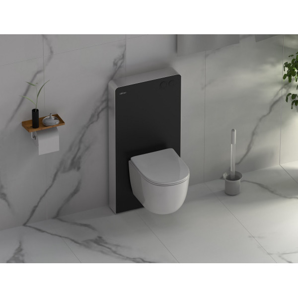 Инсталляция Abber для подвесного унитаза, черный (AC0107MB)