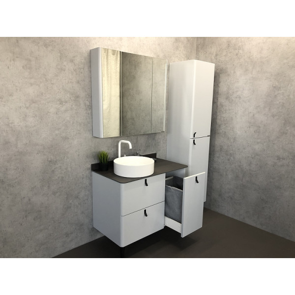 Пенал подвесной Comforty Сорренто 400x385x1900 Сетло серый (00-00000818)