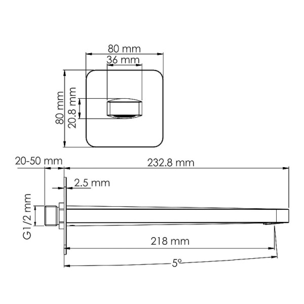 Излив WasserKRAFT хром (A270)