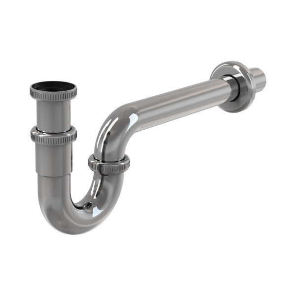 Сифон для раковины Alcaplast DN32 U-форма с накидной гайкой 5/4" металл хром (A432)