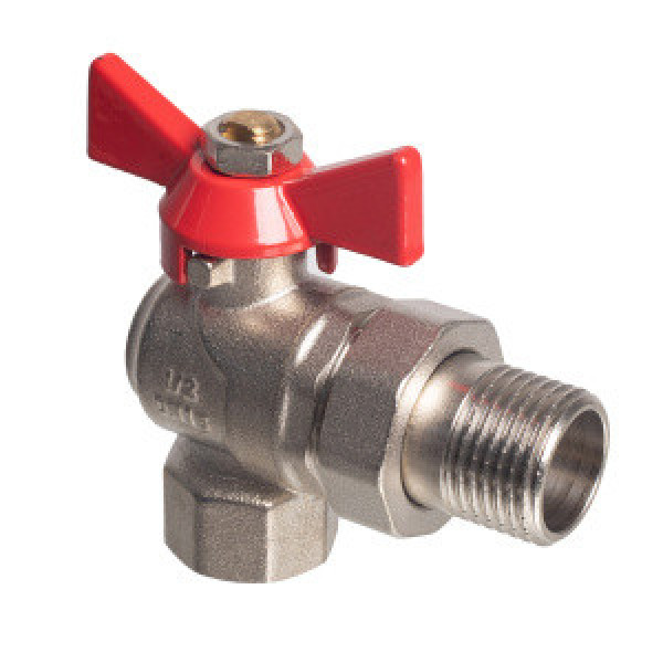 Кран угловой 3/4" шаровый со сгоном Kromwell бабочка (KW.186.05) Кран угловой 3/4" шаровый со сгоном Kromwell бабочка (KW.186.05)