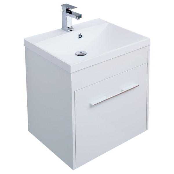 Тумба подвесная Aquanet Августа 58 белый (ручки хром) (00274017)