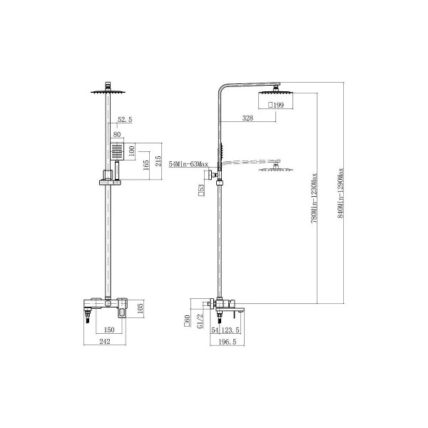 Душевая система Fashun сатин (A52417C)