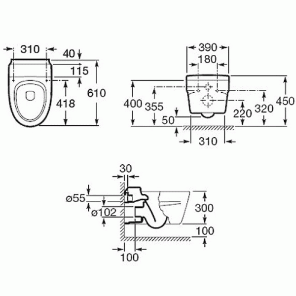 Унитаз подвесной Roca Khroma 346657000 Унитаз подвесной Roca Khroma 346657000