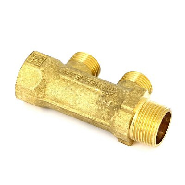 Коллектор "Tiemme" 2 отв. 3/4"*1/2(16) (латунь) (1910004) Коллектор "Tiemme" 2 отв. 3/4"*1/2(16) (латунь) (1910004)