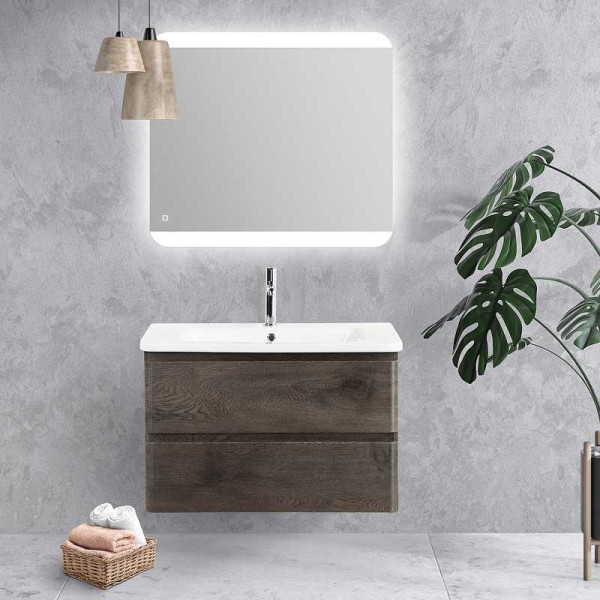 Тумба подвесная BelBagno Albano-CER 80 Rovere Nature Grigio (ALBANO-CER-800-2C-SO-RNG)