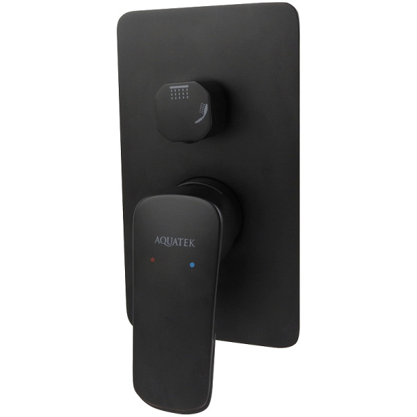 Смеситель для ванны и душа Aquatek Вега черный матовый (AQ1046MB)