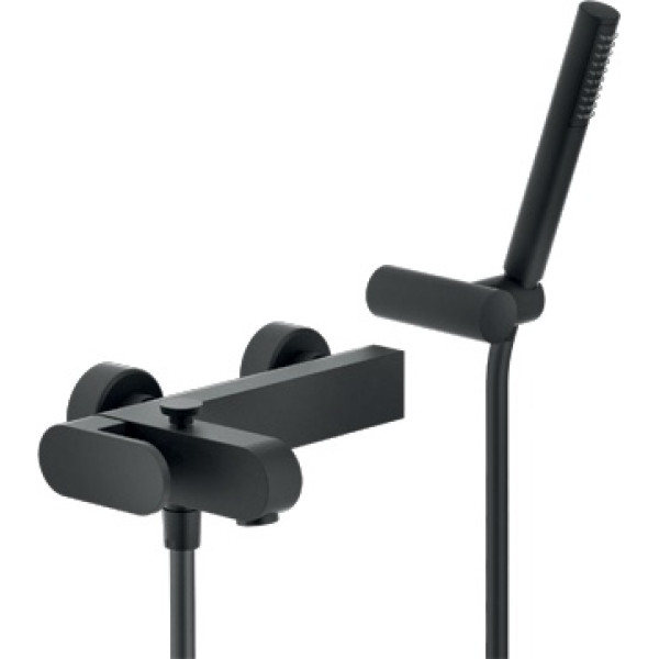 Смеситель для ванны и душа Nobili UP черный, с душевым набором (UP94110BM)