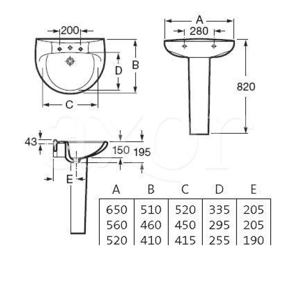 Раковина подвесная Roca Victoria 52x41 белая (7327395000)