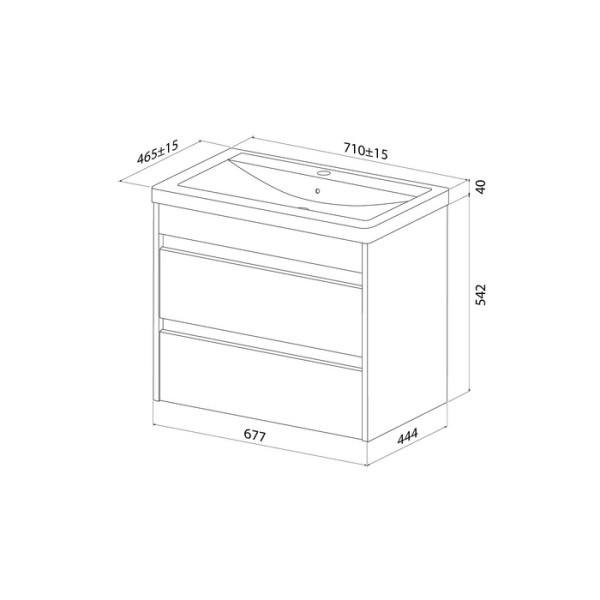 Тумба с умывальником подвесная Iddis Zodiac X 70 см белый подходит умыв. 4077000i28 (ZDX70W0i95K)
