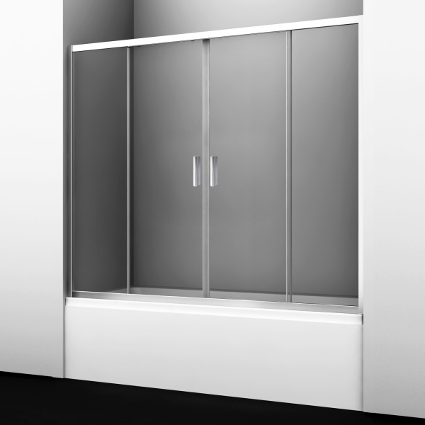 Душевая шторка для ванн WasserKraft Lippe 170*150 стекло прозрачное, профиль хром (45S02-170) Душевая шторка для ванн WasserKraft Lippe 170*150 стекло прозрачное, профиль хром (45S02-170)