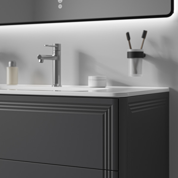 Тумба подвесная Iddis Oxford Neo 100 см темно-серый подходит умыв. 0101000i28 (OXN10D0i95)