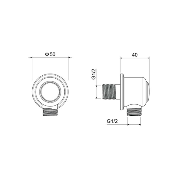 Шланговое подсоединение Aquatek Классик золотой (AQ2461PG)