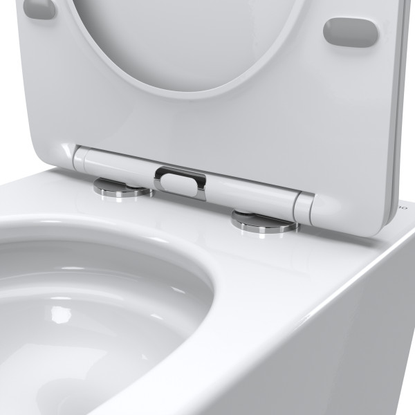 Унитаз приставной BelBagno Притяжение безободковый с сиденьем soft close белый (BB1003CB-TOR/SC) Унитаз приставной BelBagno Притяжение безободковый с сиденьем soft close белый (BB1003CB-TOR/SC)