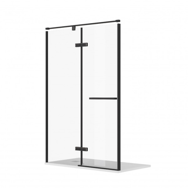 Душевая дверь Roca Akropolis 120x200  L стекло прозрачное, профиль черный матовый (Z.RU93.0.779.9)