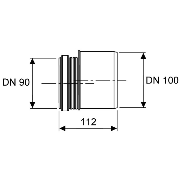 Адаптер фанового отвода Tece DN90/DN100 (9820136) Адаптер фанового отвода Tece DN90/DN100 (9820136)