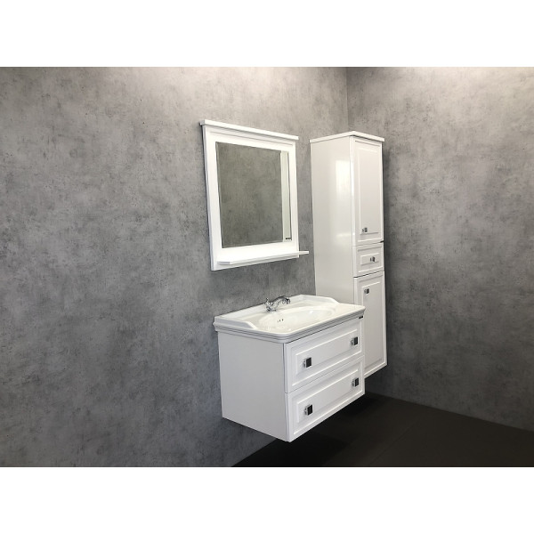 Зеркало Comforty Феррара 800x120x770 белый глянцевый (00004151059)