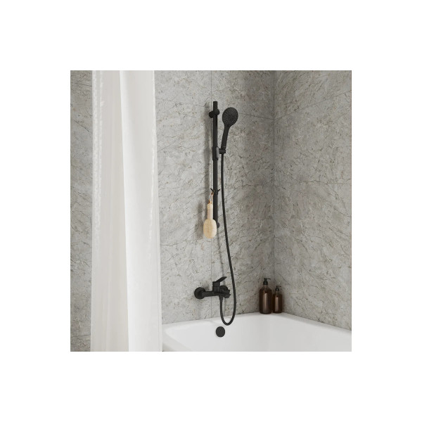 Шланг для душа 1600 мм черный матовый ПВХ Essential Milardo (180P16BM19)